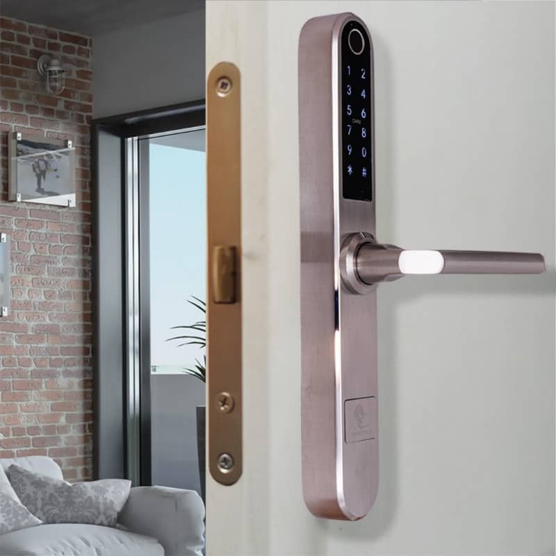 MONACO SILVER încuietoare inteligentă cu amprentă, Bluetooth, WiFi, PIN, card RFID, cheie 2