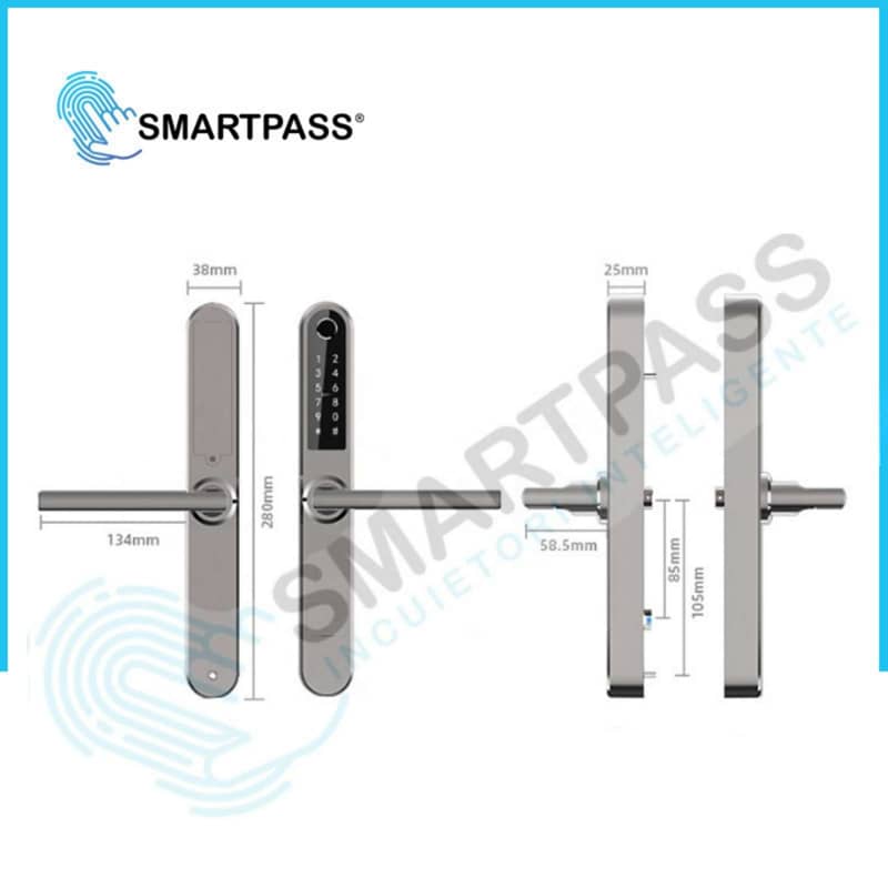 MONACO TITAN încuietoare smart cu amprentă, Bluetooth, WiFi, cod PIN, card RFID, cheie 5