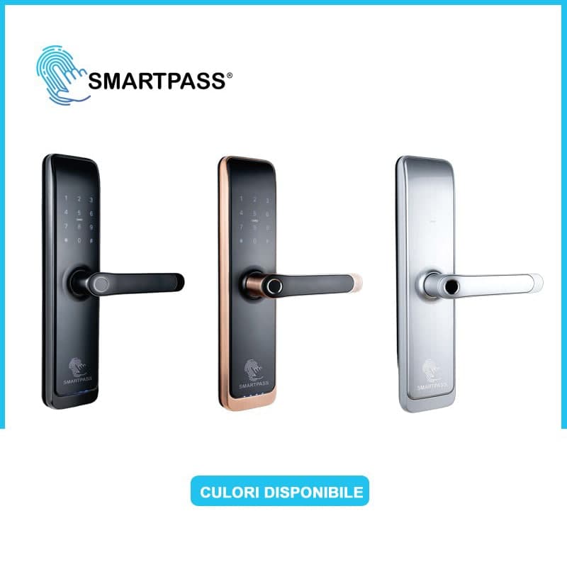 TOKYO COPPER încuietoare smart cu amprentă, Bluetooth, WiFi, cod PIN, card RFID, cheie 5