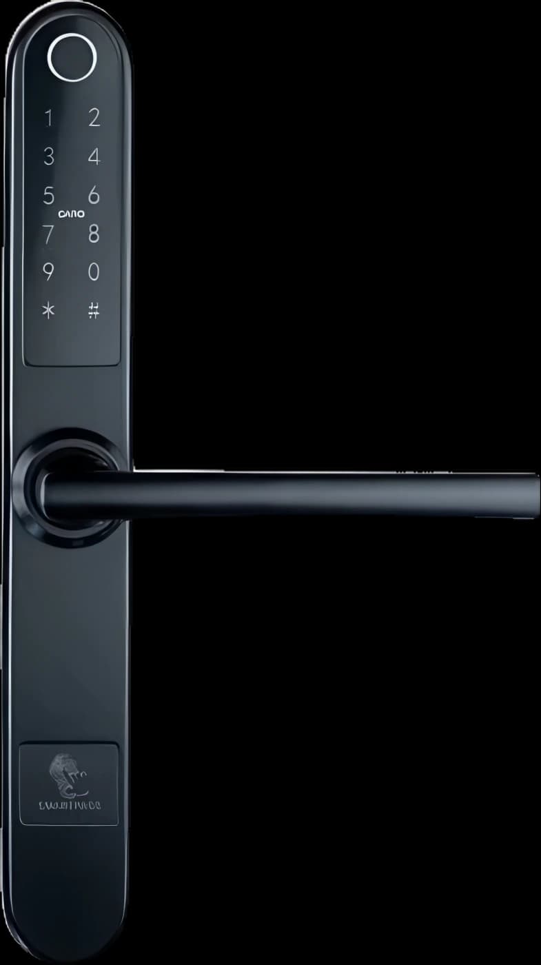 MONACO BLACK smart lock with fingerprint, Bluetooth, WiFi, PIN code, RFID card, key