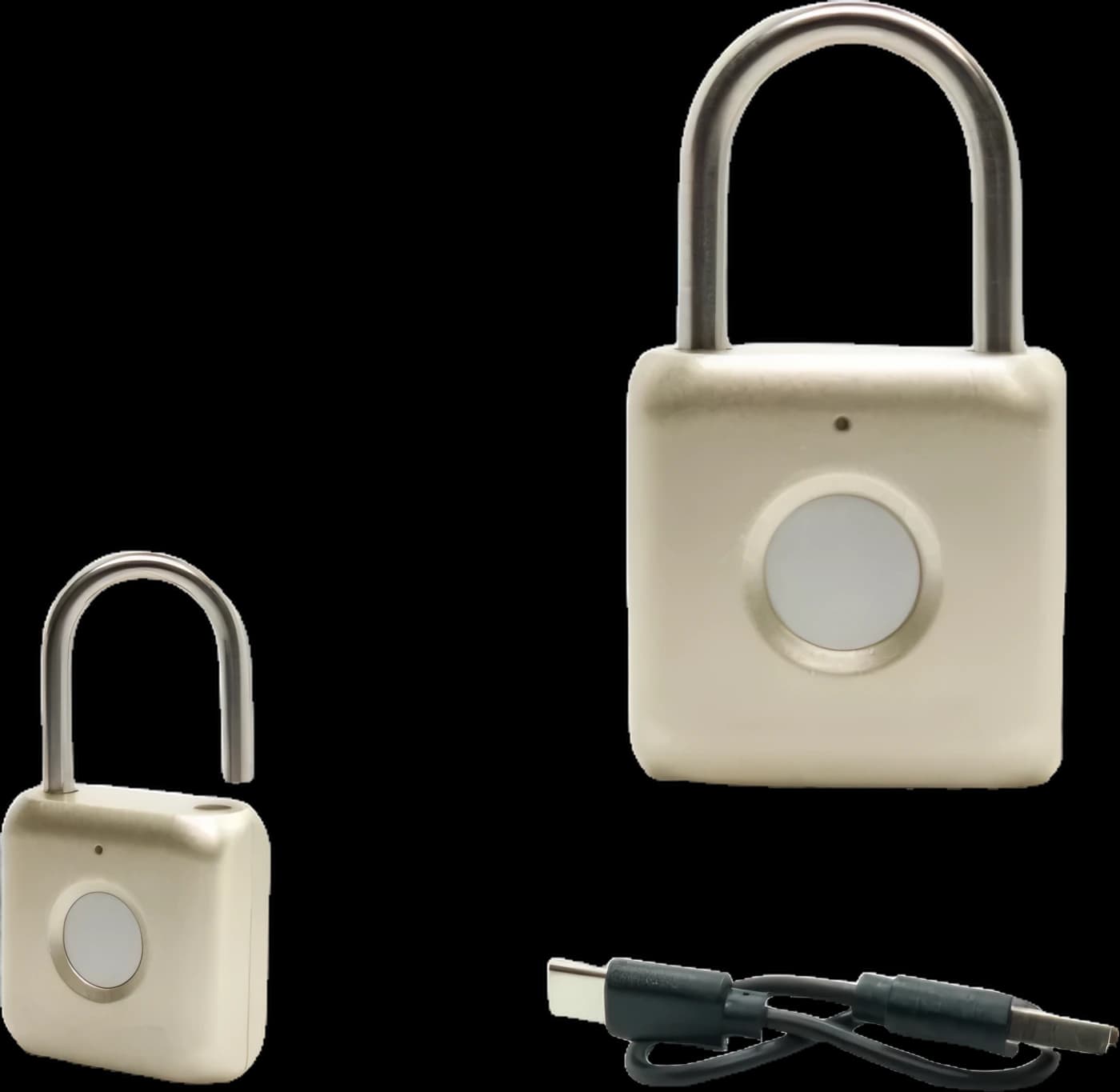 MINI fingerprint padlock, silver