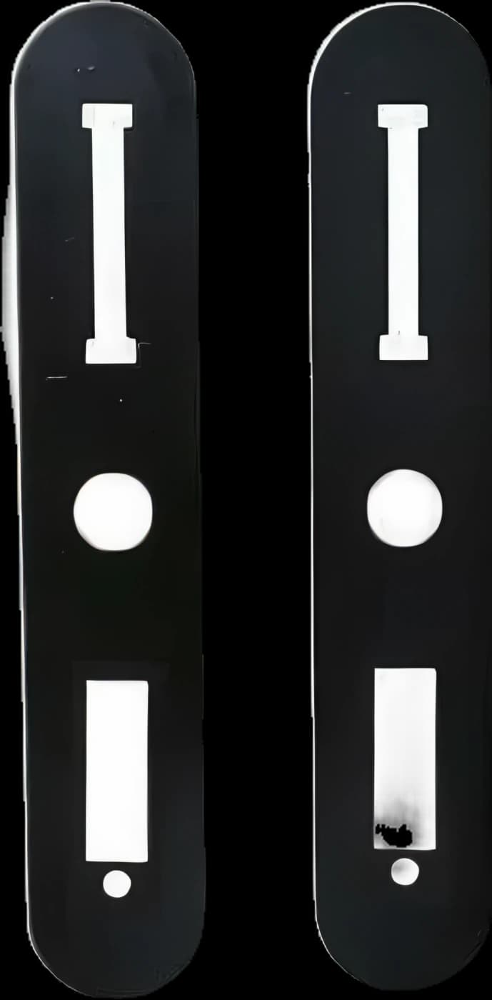 Monaco Black metal cover plate, 2 pcs/set