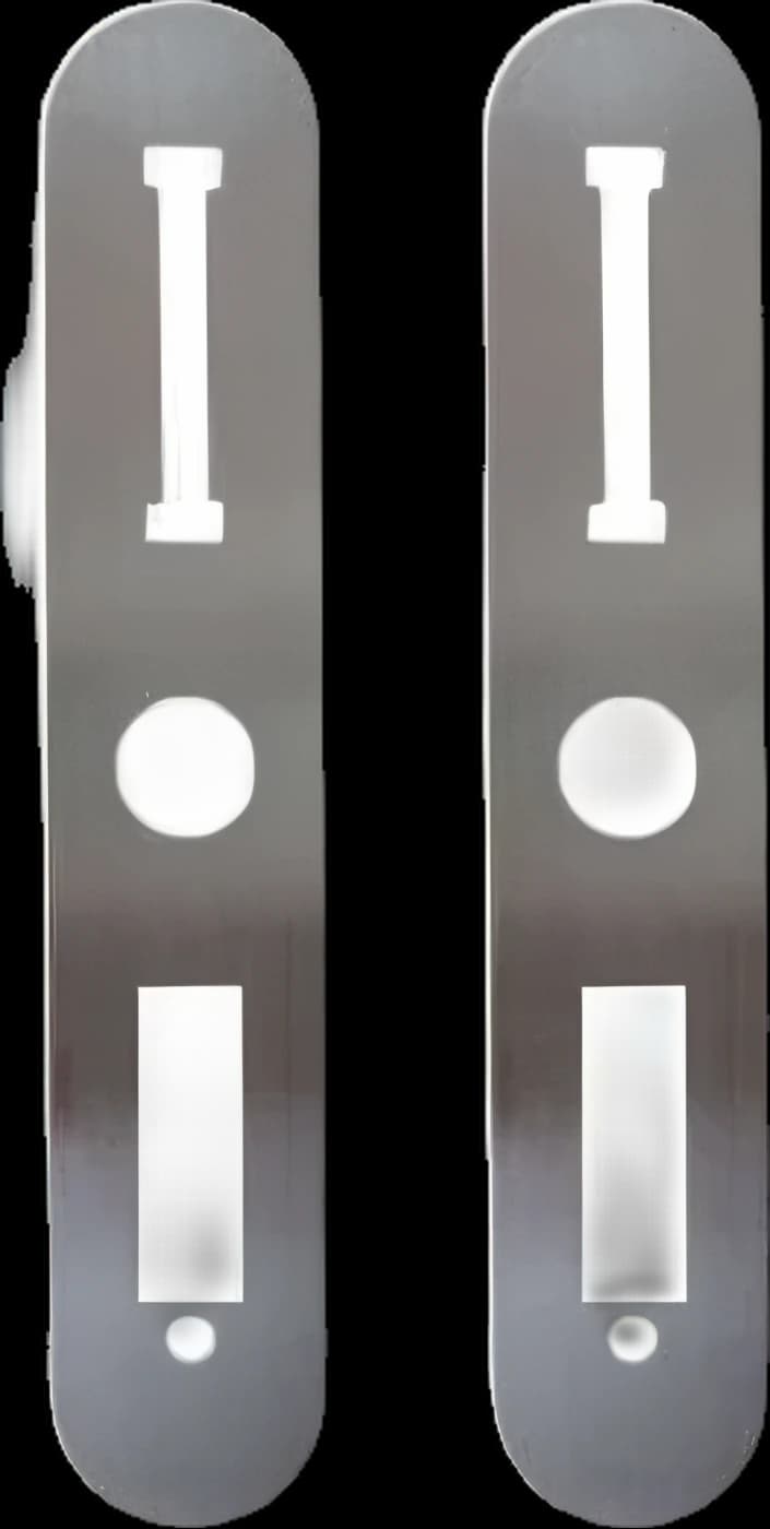 Monaco Silver metal cover plate, 2 pcs/set