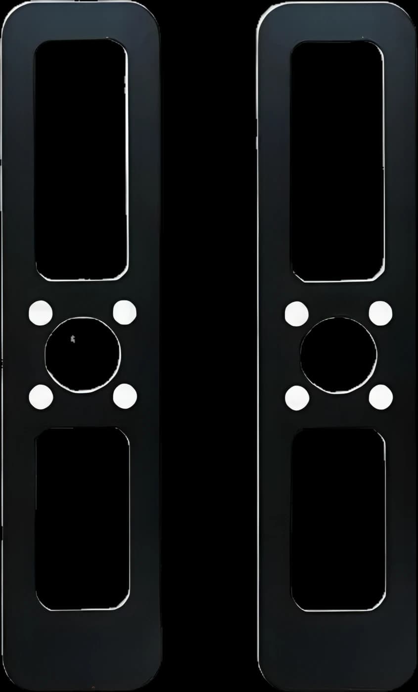 ROMA Black metal cover plate – 2 pcs/set