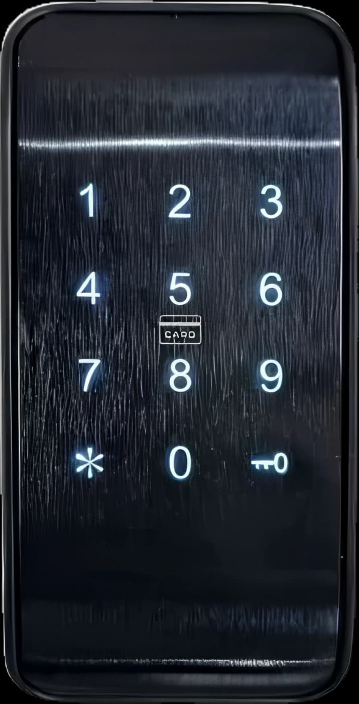 M12 furniture lock, black, TTLock, PIN code, card