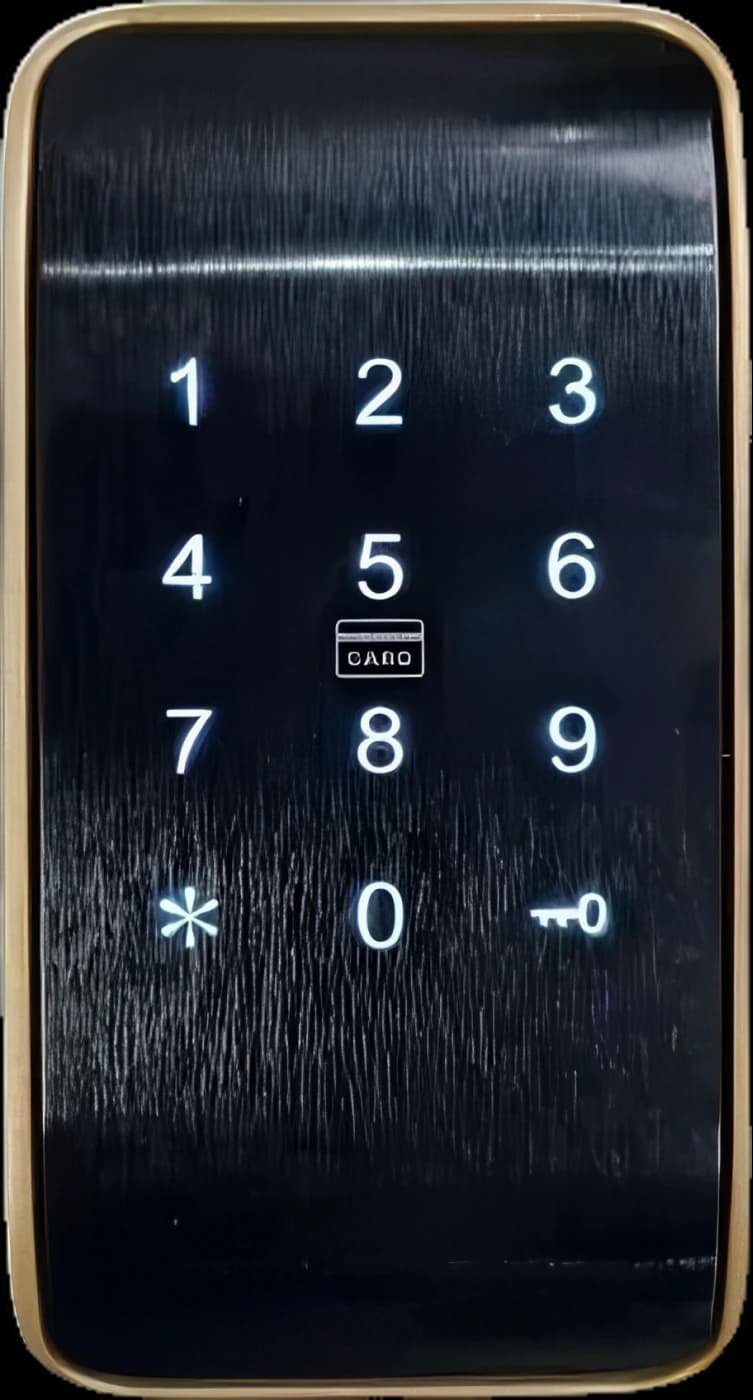 M12 furniture lock, gold, TTLock, PIN code, card