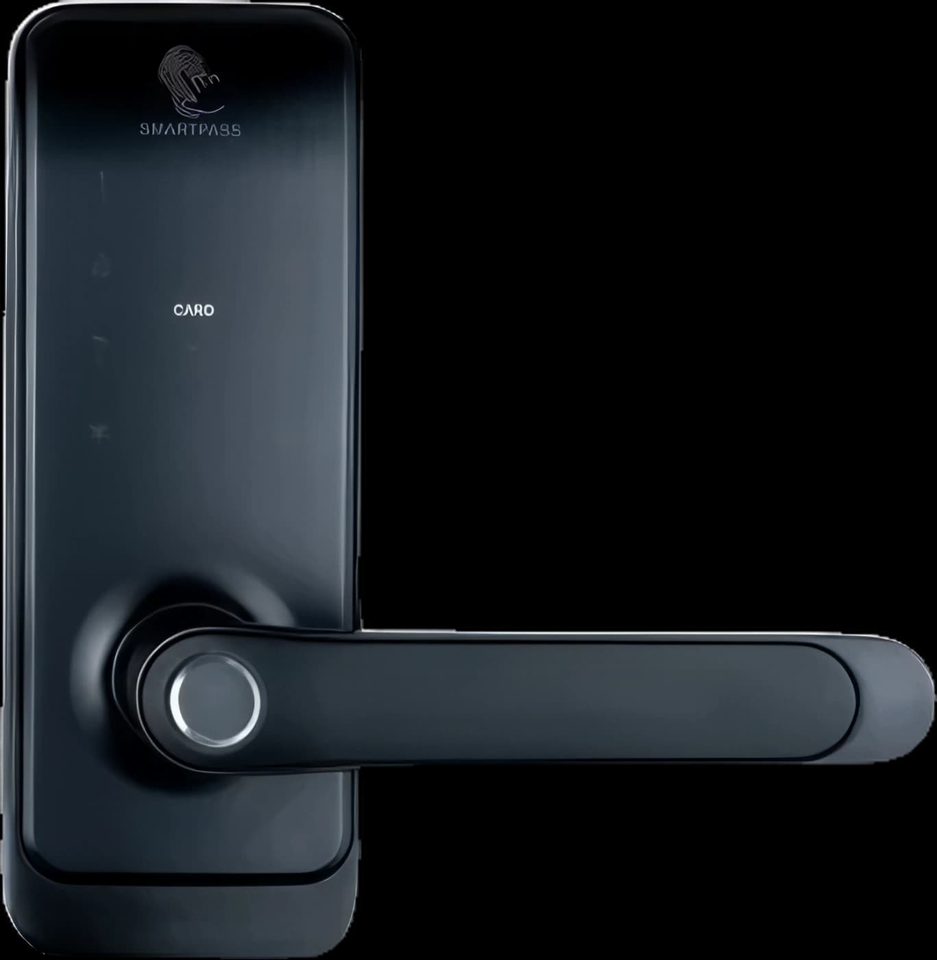 MILANO BLACK smart lock with fingerprint, Bluetooth, WiFi, PIN code, RFID card, key