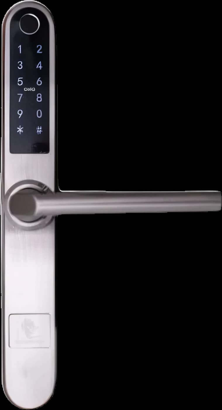 MONACO SILVER smart lock with fingerprint, Bluetooth, WiFi, PIN, RFID card, key