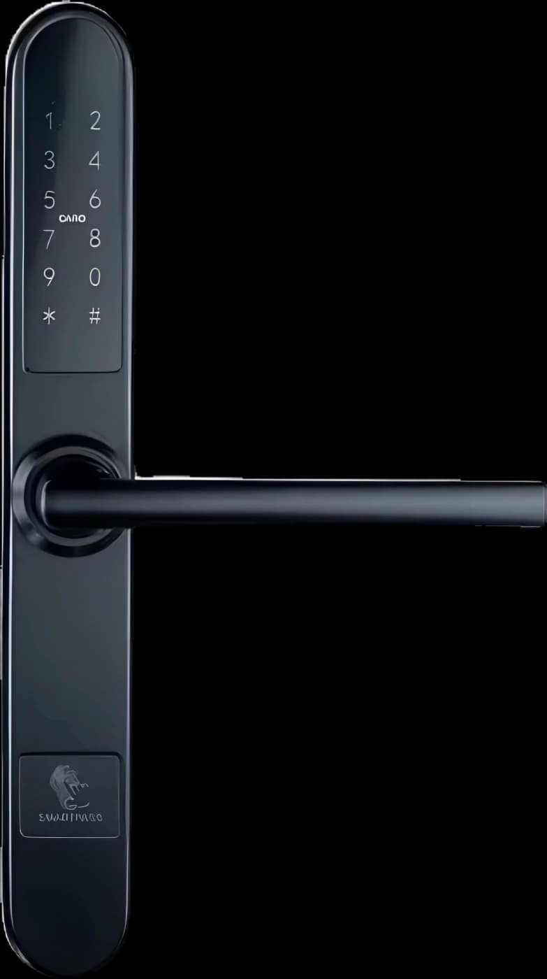 PARIS BLACK smart lock with Bluetooth, WiFi, PIN, RFID card, key