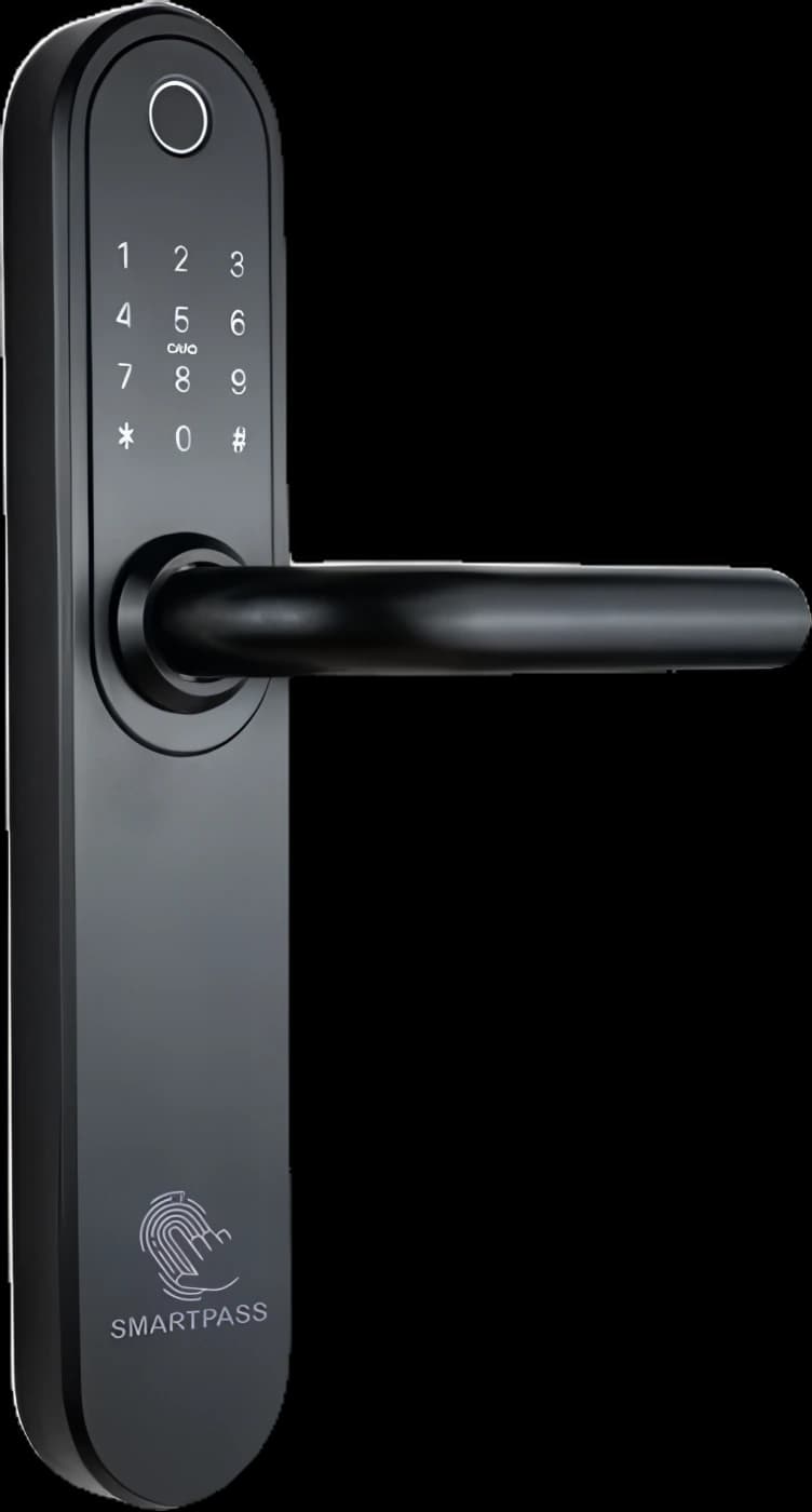 SOFIA BLACK smart lock with fingerprint, Bluetooth, WiFi, PIN, RFID card, key