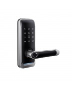 MILANO SILVER-BLACK încuietoare smart cu amprentă, Bluetooth, WiFi, cod PIN, card, cheie