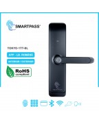 TOKYO BLACK încuietoare smart cu amprentă, Bluetooth, WiFi, cod PIN, card RFID, cheie