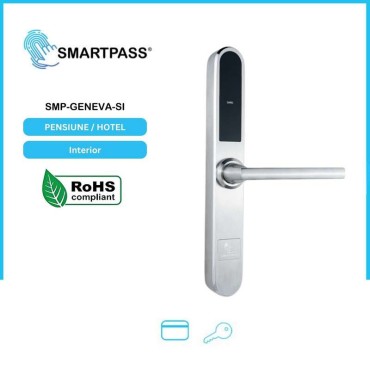 GENEVA SILVER încuietoare inteligentă, deschidere cu card RFID