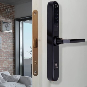 MONACO BLACK încuietoare smart cu amprentă, Bluetooth, WiFi, cod PIN, card RFID, cheie