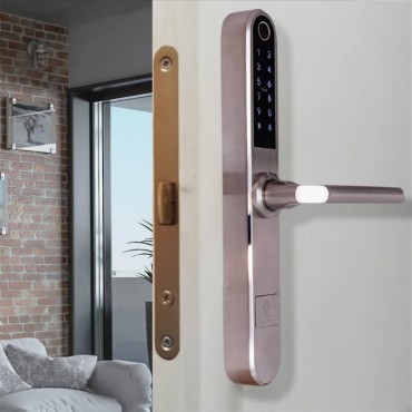 MONACO SILVER încuietoare inteligentă cu amprentă, Bluetooth, WiFi, PIN, card RFID, cheie