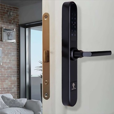 PARIS BLACK încuietoare inteligentă cu Bluetooth, WiFi, PIN, card RFID, cheie