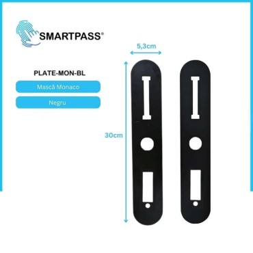 Masca metal Monaco Black, 2 buc / set