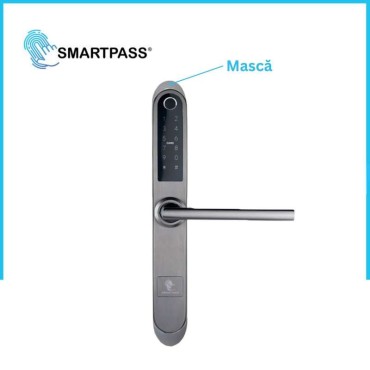 Masca metal Monaco Silver - ingusta, 2 buc / set