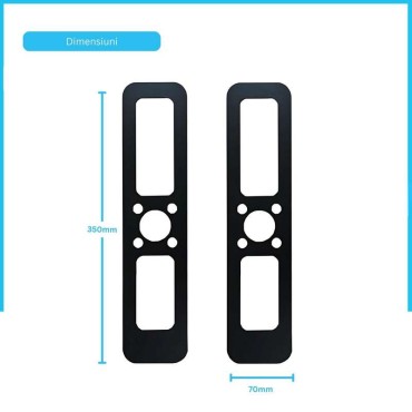 Masca metal ROMA Black - 2 buc / set