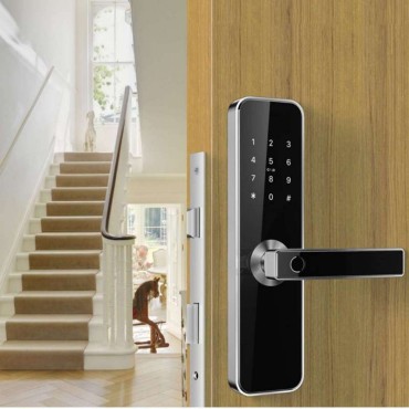 ROMA SILVER încuietoare smart cu amprentă, Bluetooth, WiFi, cod PIN, card RFID, cheie