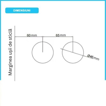 GLASGOW BLACK Smart Lock – Încuietoare inteligentă pentru ușă de sticlă.