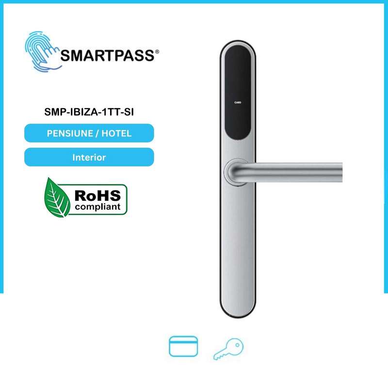 IBIZA SILVER încuietoare inteligentă, deschidere cu card RFID