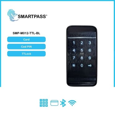 Încuietoare de mobilă M12 Negru TTLock Cod Pin, Card