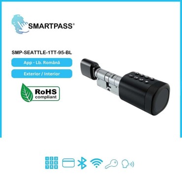 Seattle 95 Black Încuietoare Smart, Negru