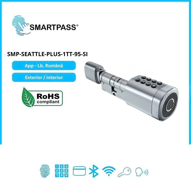 Seattle Plus 95 Silver Încuietoare Smart, Argintiu