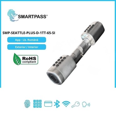 Seattle PLUS D 65 Silver Încuietoare Smart, Argintiu