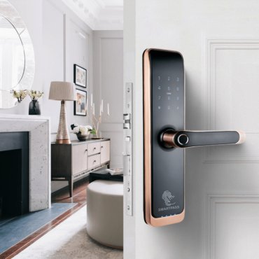 TOKYO COPPER încuietoare smart cu amprentă, Bluetooth, WiFi, cod PIN, card RFID, cheie
