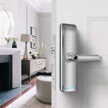 TOKYO SILVER încuietoare smart cu amprentă, Bluetooth, WiFi, cod PIN, card RFID, cheie